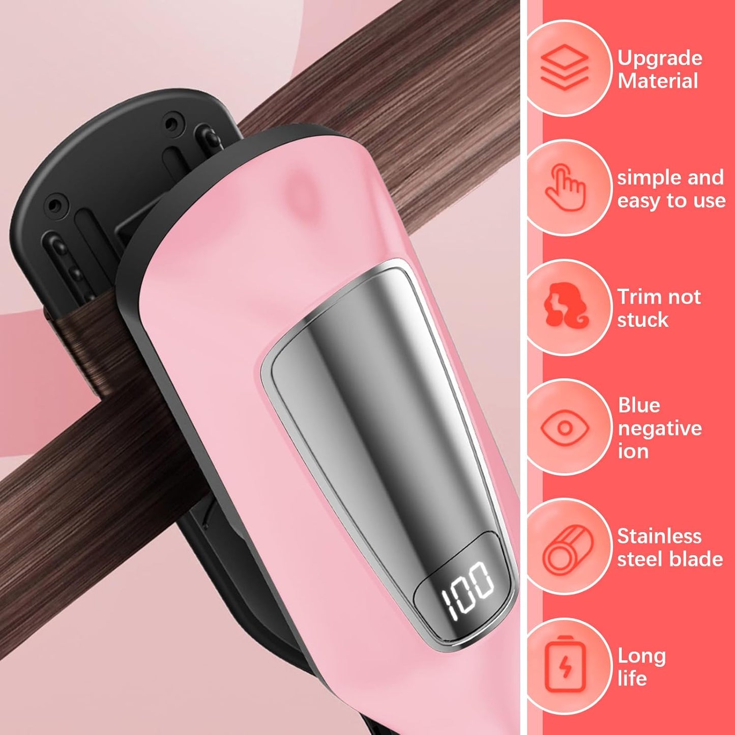 NoriaSkin™ SplitGuard Pro — Cordless Split End Trimmer for Visibly Healthier Ends